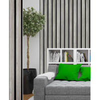 Рейка декоративная ПВХ Ривьера грей 125*3000*8 мм